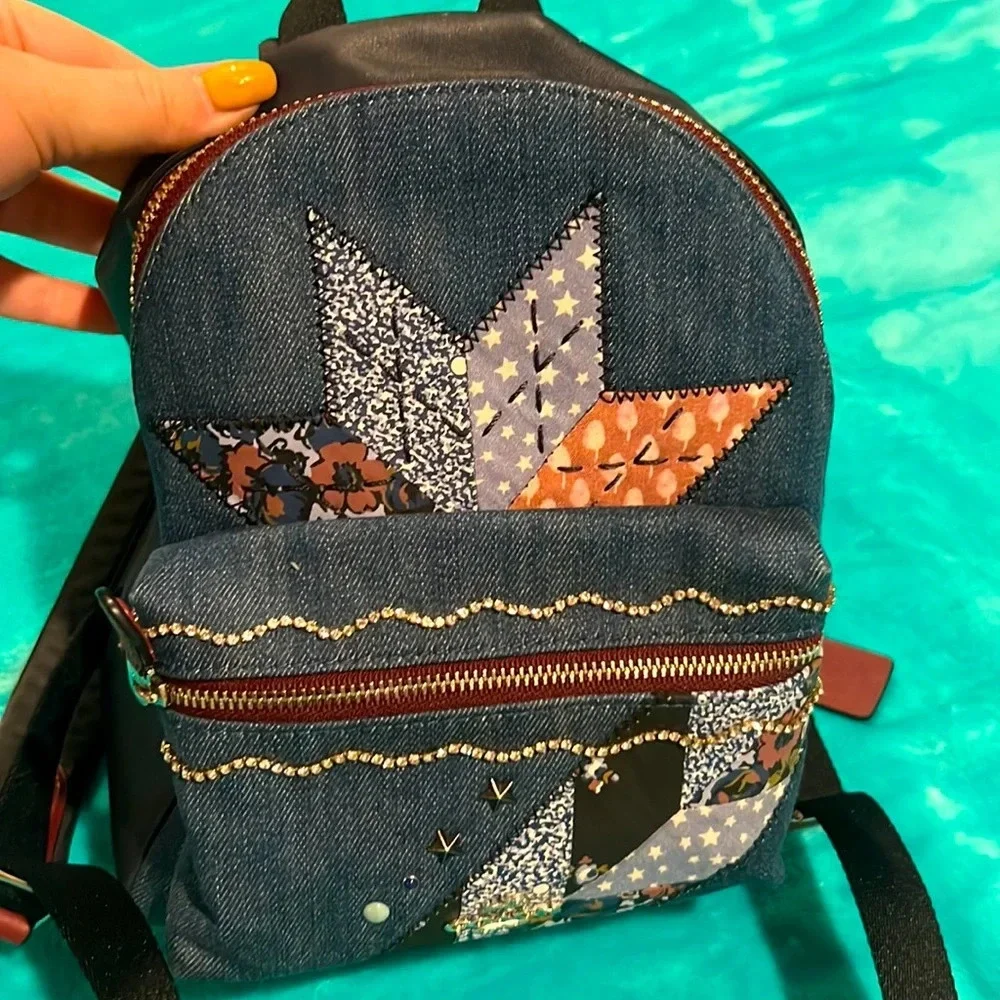 Coach mini denim backpack - Picture 1 of 7